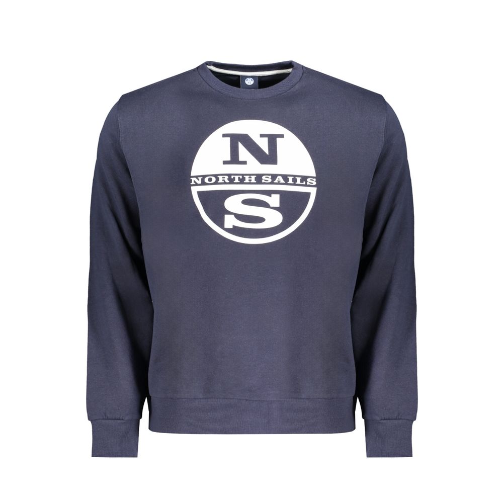 North Sails Blue Cotton Men Sweater North Sails
