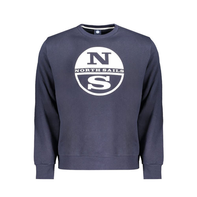 North Sails Blue Cotton Men Sweater North Sails