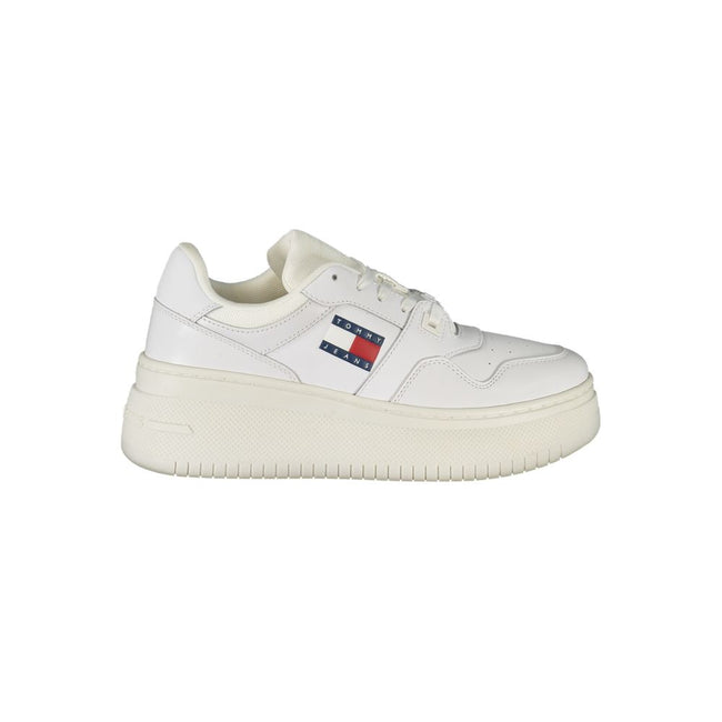 Tommy Hilfiger White Leather Women Sneaker Tommy Hilfiger
