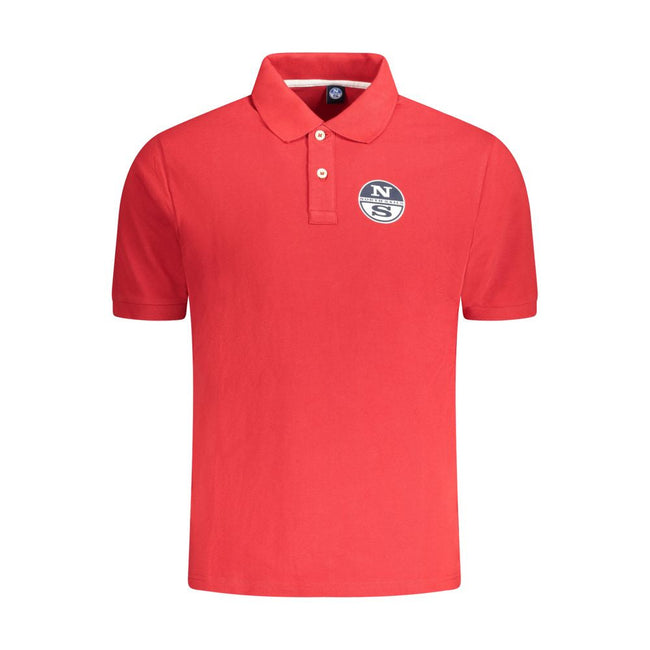 North Sails Red Cotton Men Polo Shirt North Sails