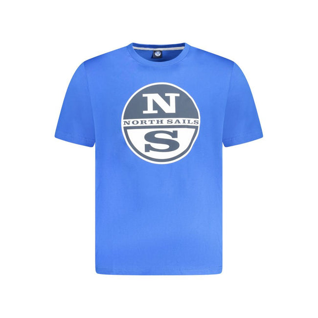 North Sails Blue Cotton Men T-Shirt North Sails
