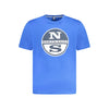 North Sails Blue Cotton Men T-Shirt North Sails