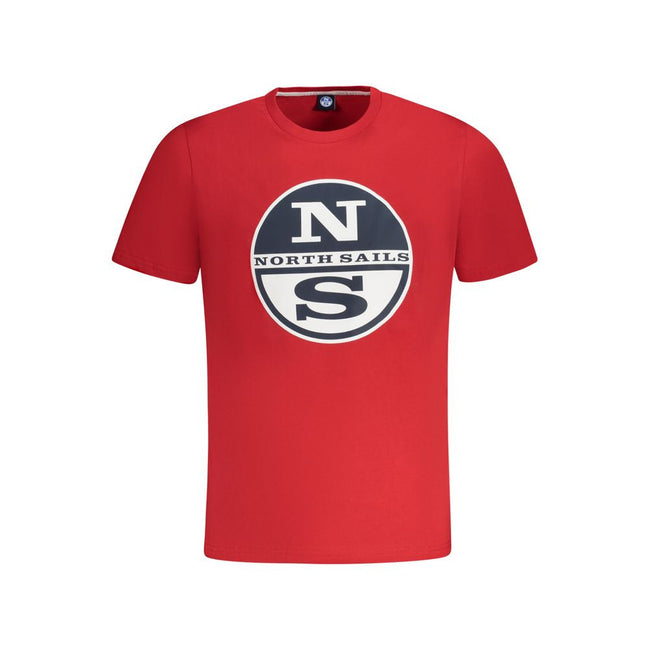 North Sails Red Cotton Men T-Shirt North Sails