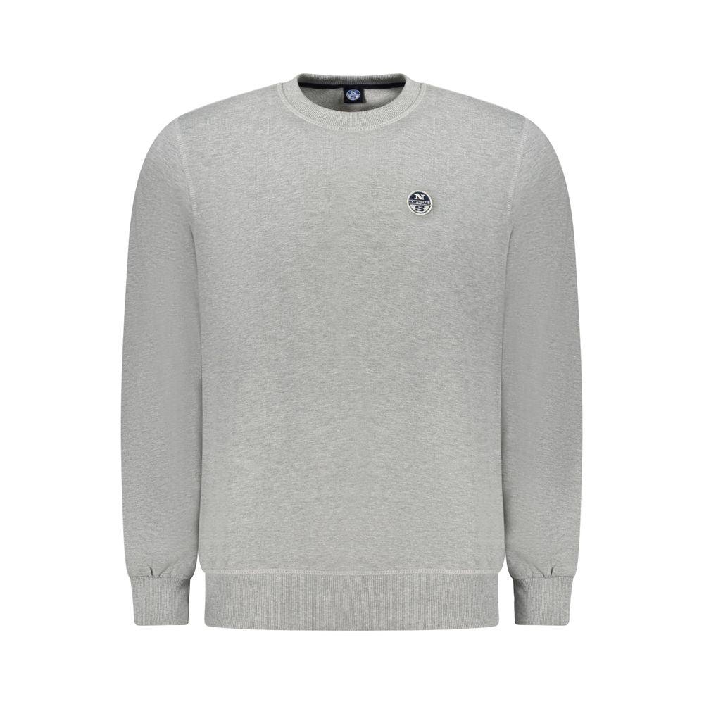 North Sails Gray Cotton Men Sweater North Sails