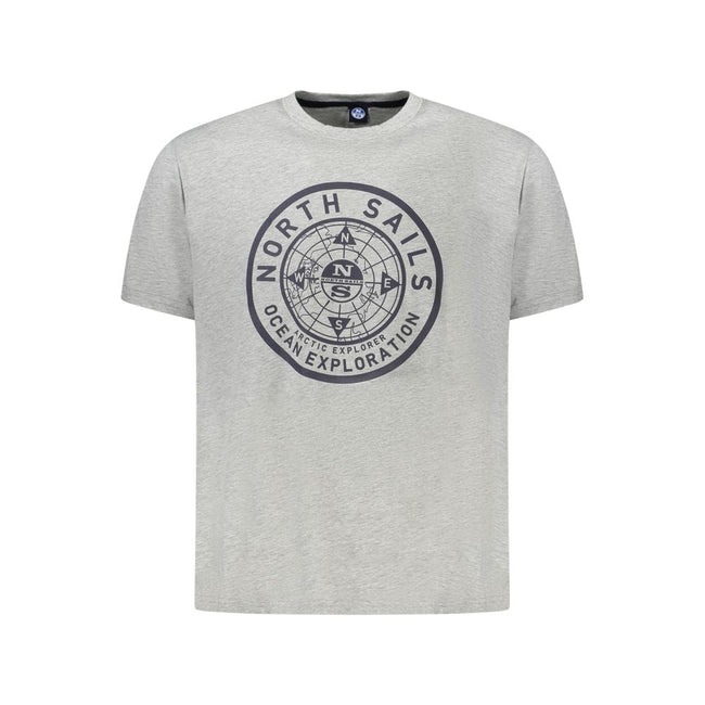 North Sails Brown Cotton Men T-Shirt North Sails