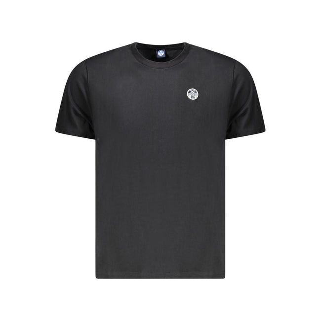 North Sails Black Cotton Men T-Shirt North Sails