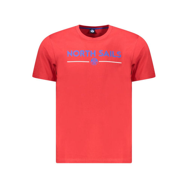 North Sails Red Cotton Men T-Shirt North Sails