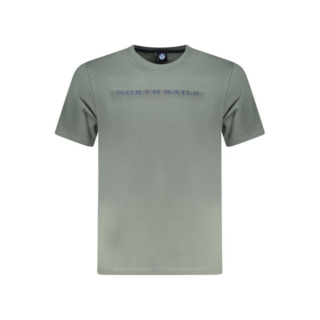 North Sails Green Cotton Men T-Shirt North Sails