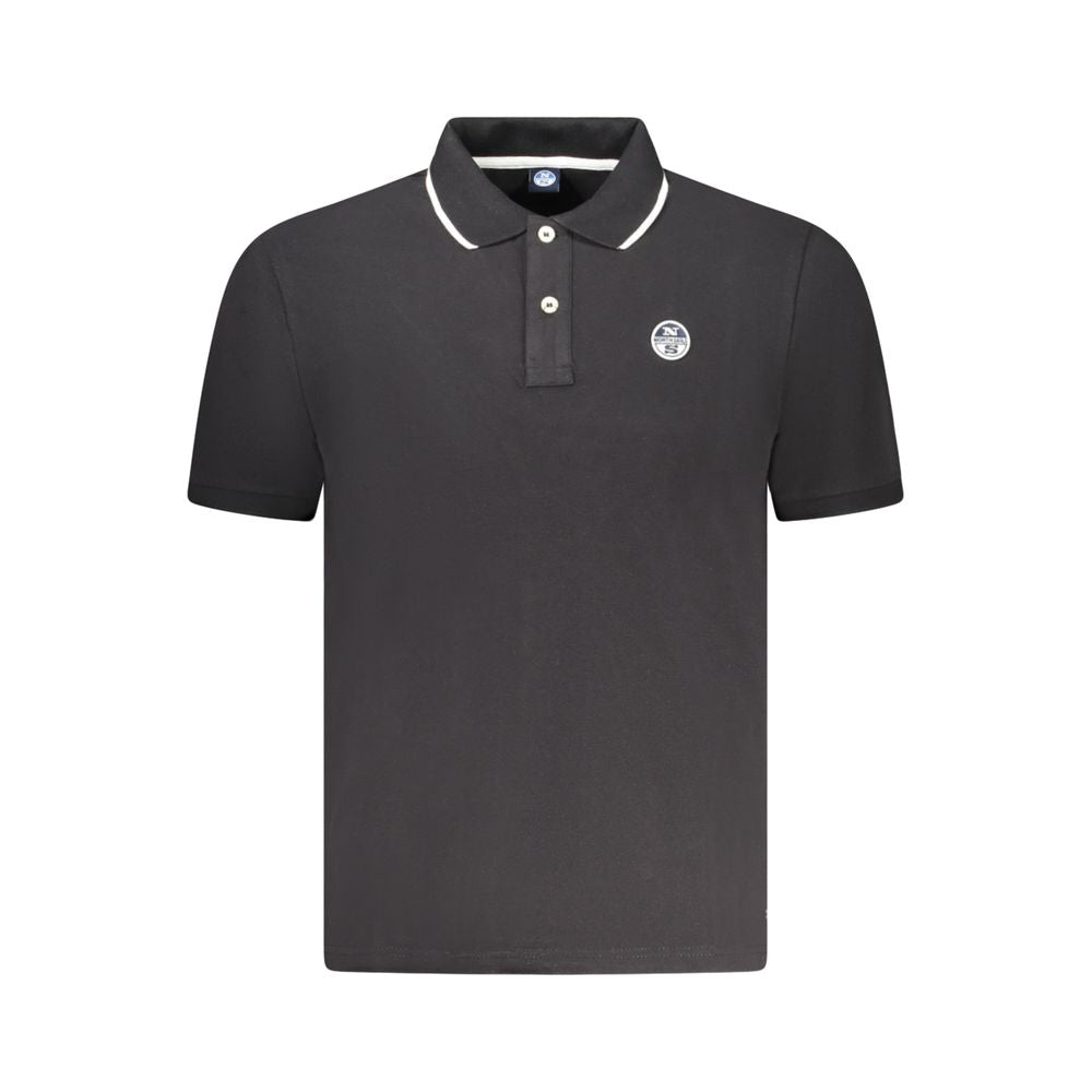 North Sails Black Cotton Mens Polo Shirt North Sails