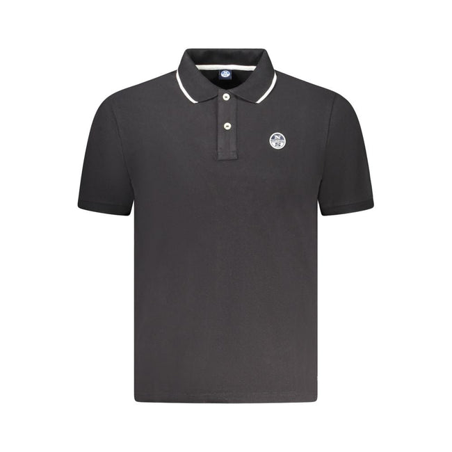 North Sails Black Cotton Mens Polo Shirt North Sails