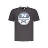 North Sails Black Cotton Men T-Shirt North Sails