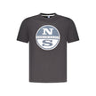 North Sails Black Cotton Men T-Shirt North Sails
