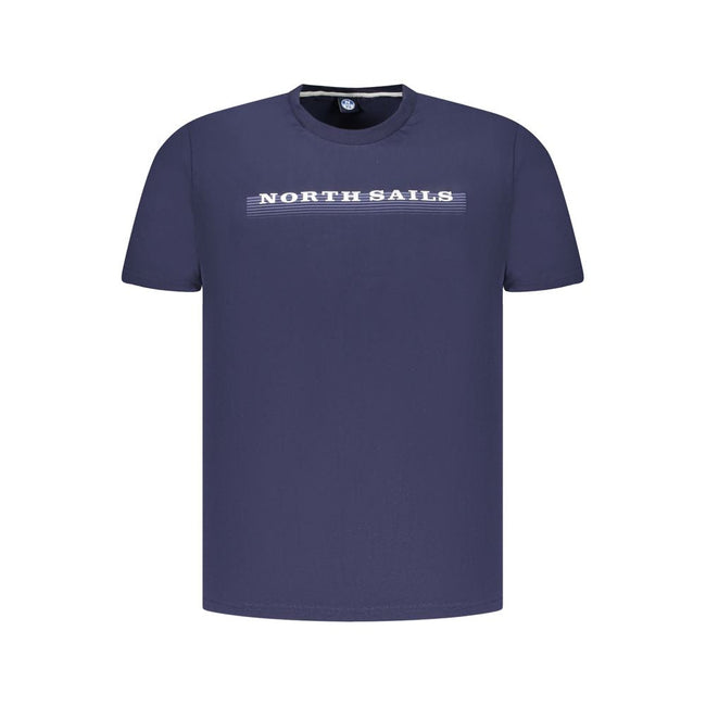 North Sails Blue Cotton Men T-Shirt North Sails