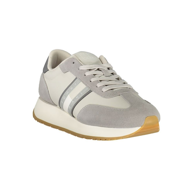 Tommy Hilfiger Brown Leather Men Sneaker Tommy Hilfiger
