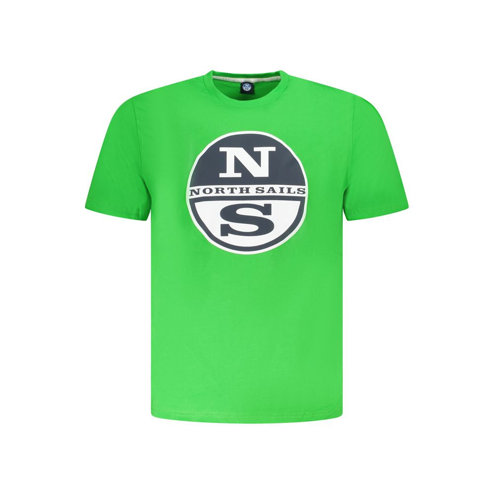 North Sails Green Cotton Men T-Shirt North Sails