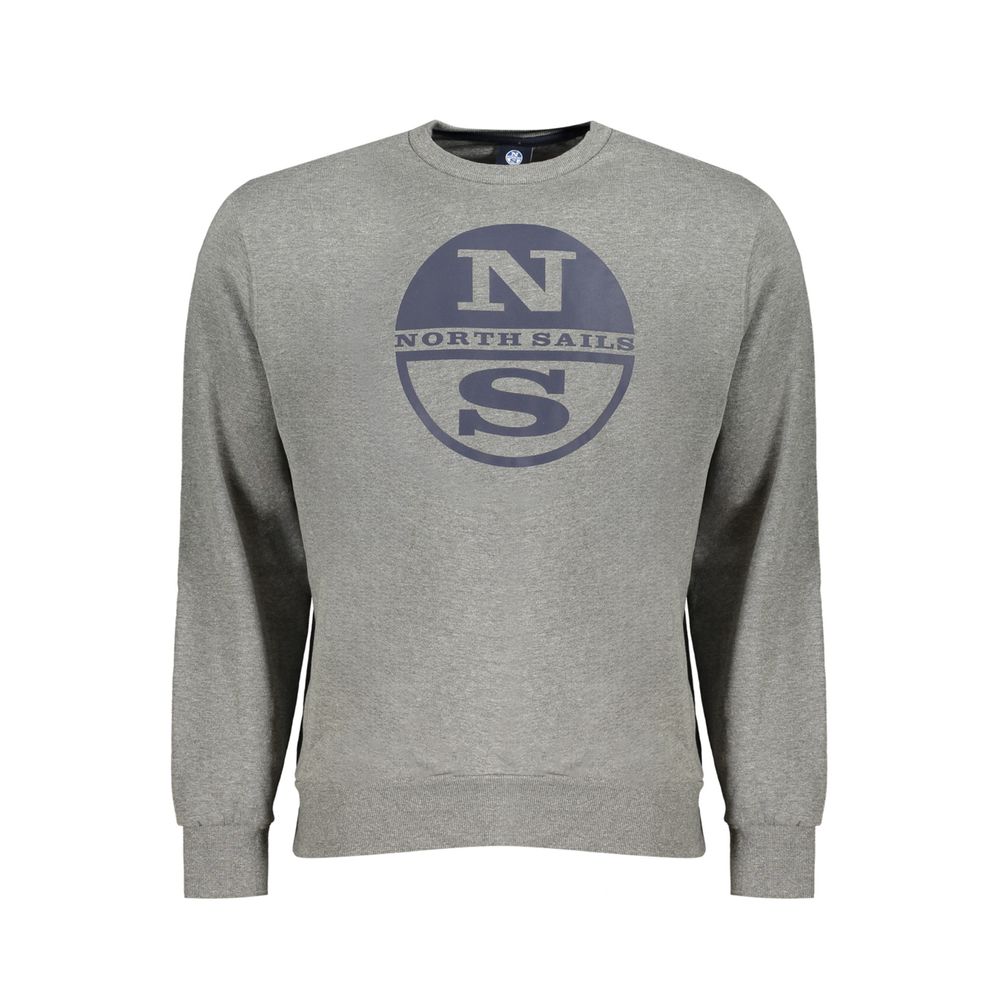North Sails Gray Cotton Men Sweater North Sails