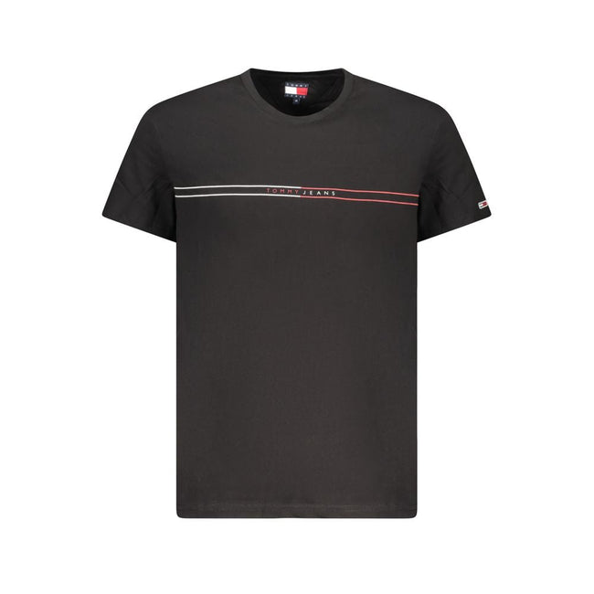 Tommy Hilfiger Black Cotton Men T-Shirt Tommy Hilfiger