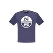 North Sails Blue Cotton Men T-Shirt North Sails