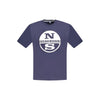 North Sails Blue Cotton Men T-Shirt North Sails