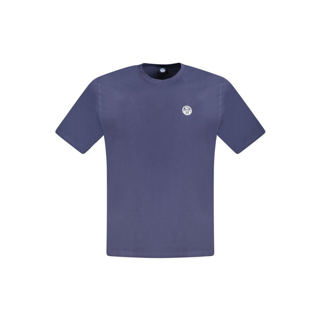 North Sails Blue Cotton Men T-Shirt North Sails