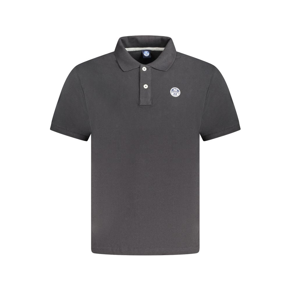 North Sails Black Cotton Men Polo Shirt North Sails