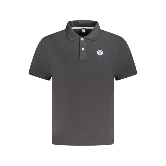 North Sails Black Cotton Men Polo Shirt North Sails