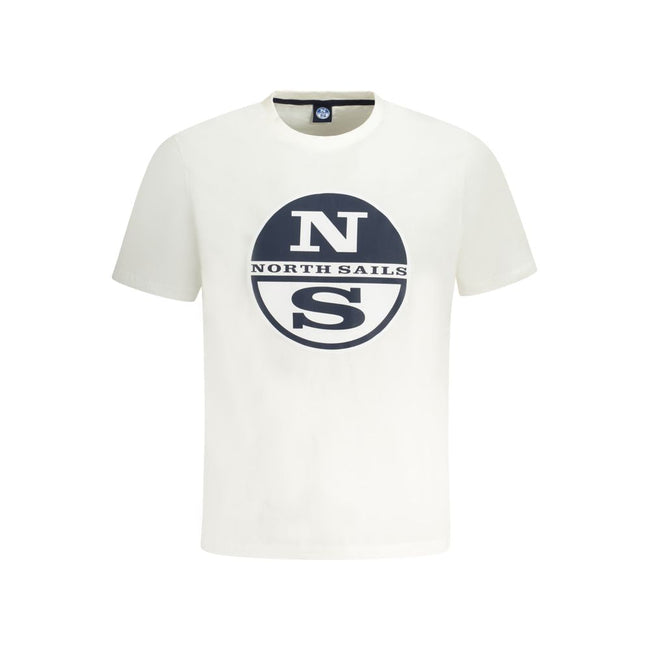 North Sails White Cotton Men T-Shirt North Sails