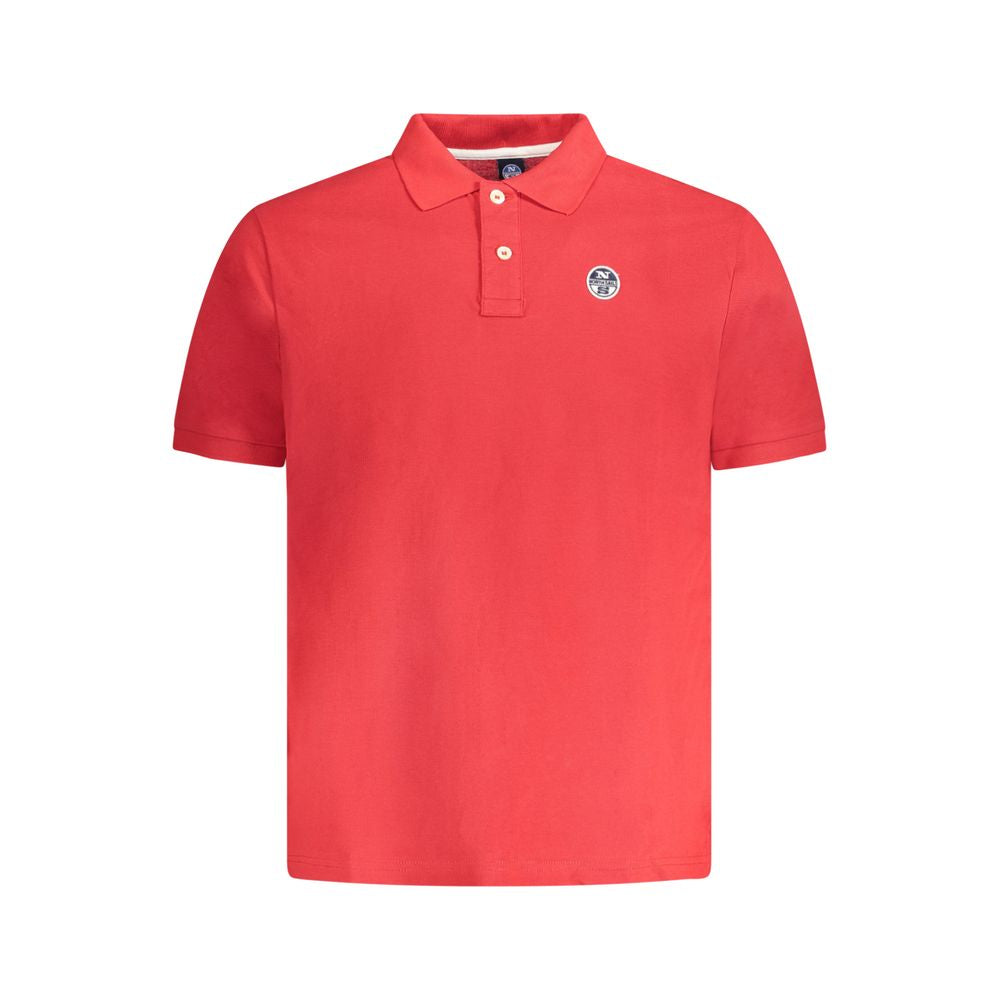 North Sails Red Cotton Men Polo Shirt North Sails