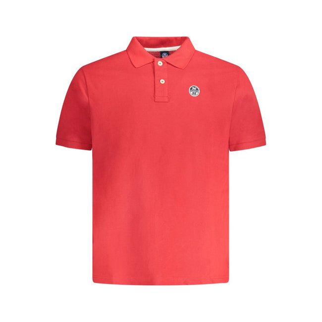 North Sails Red Cotton Men Polo Shirt North Sails