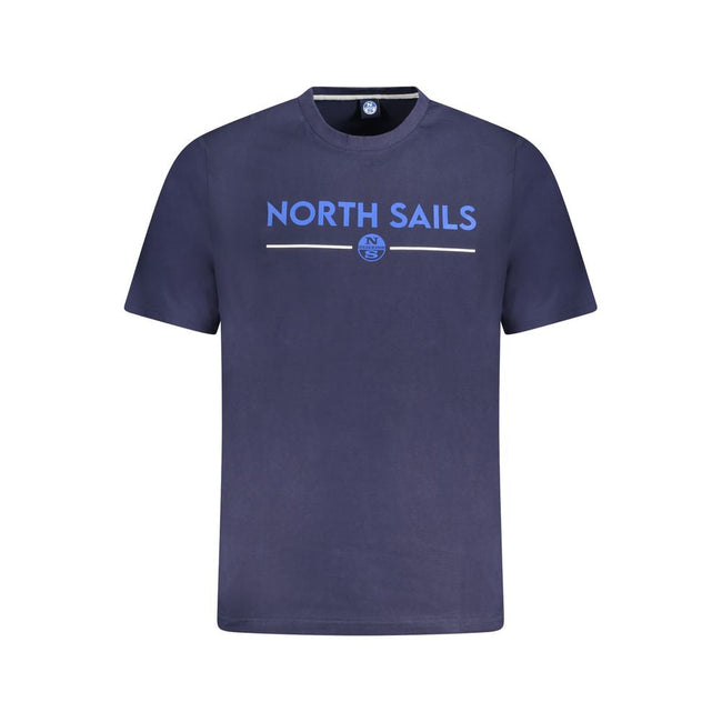 North Sails Blue Cotton Men T-Shirt North Sails
