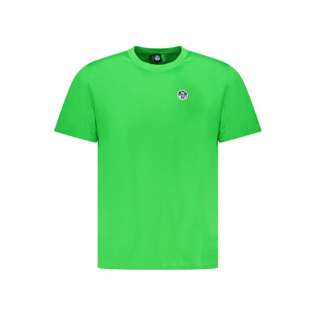 North Sails Green Cotton Men T-Shirt North Sails