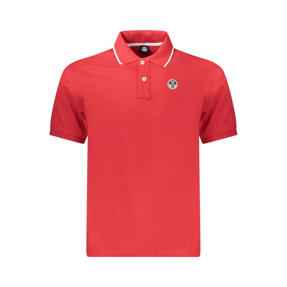 North Sails Red Cotton Men Polo Shirt North Sails