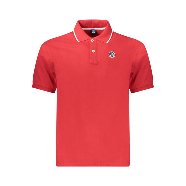 North Sails Red Cotton Men Polo Shirt North Sails