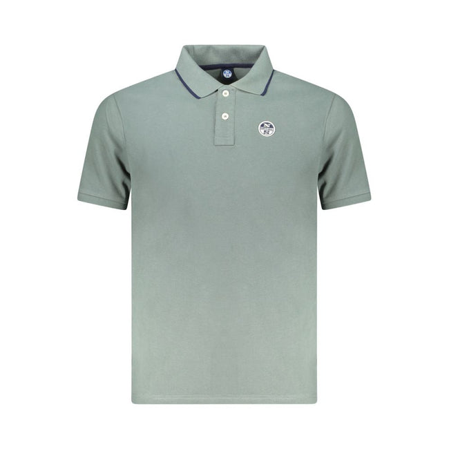 North Sails Green Cotton Men Polo Shirt North Sails
