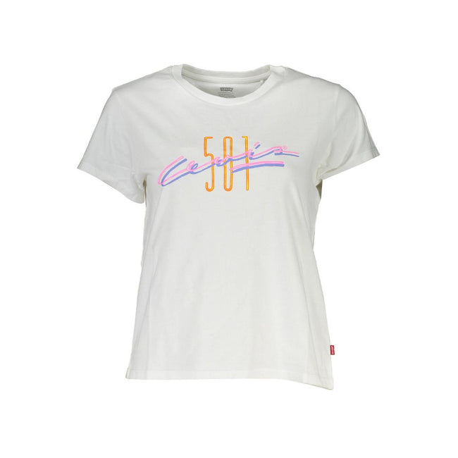 Levi's White Cotton Women T-Shirt Levi's