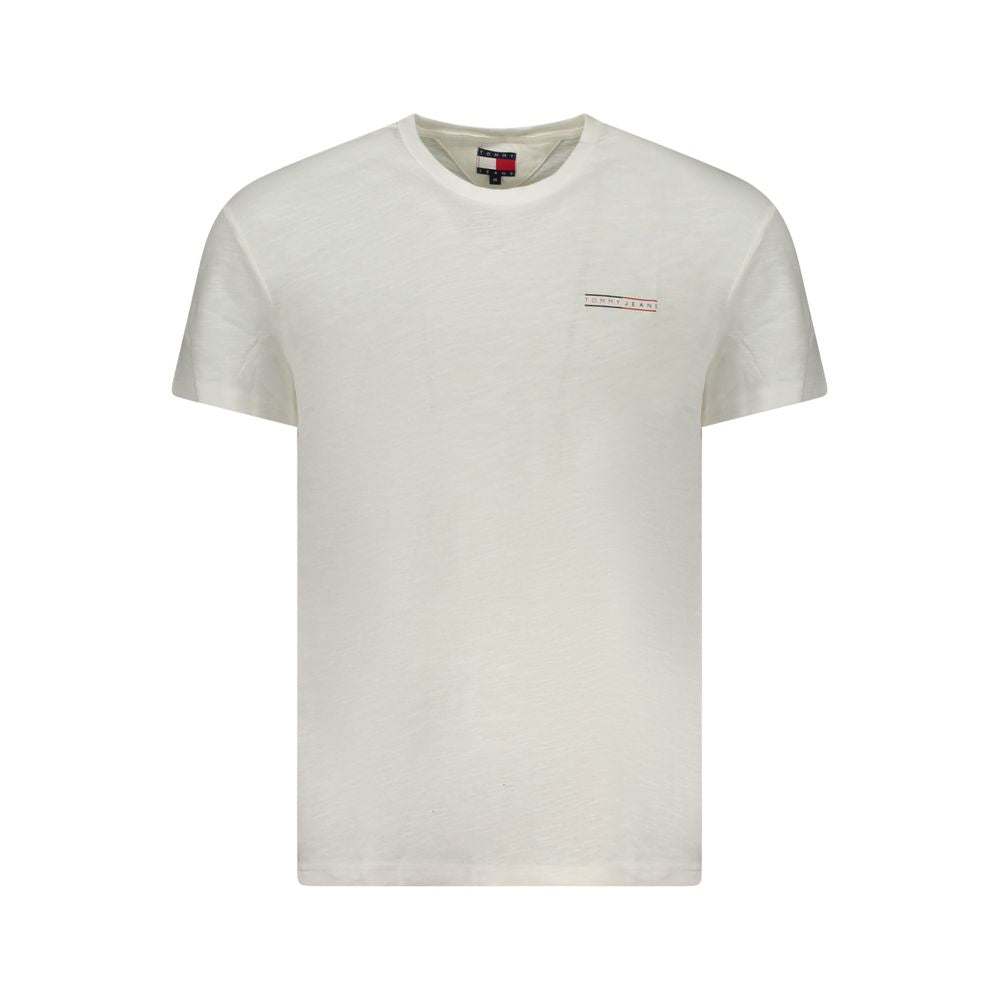 Tommy Hilfiger White Cotton Men T-Shirt Tommy Hilfiger