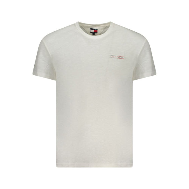 Tommy Hilfiger White Cotton Men T-Shirt Tommy Hilfiger