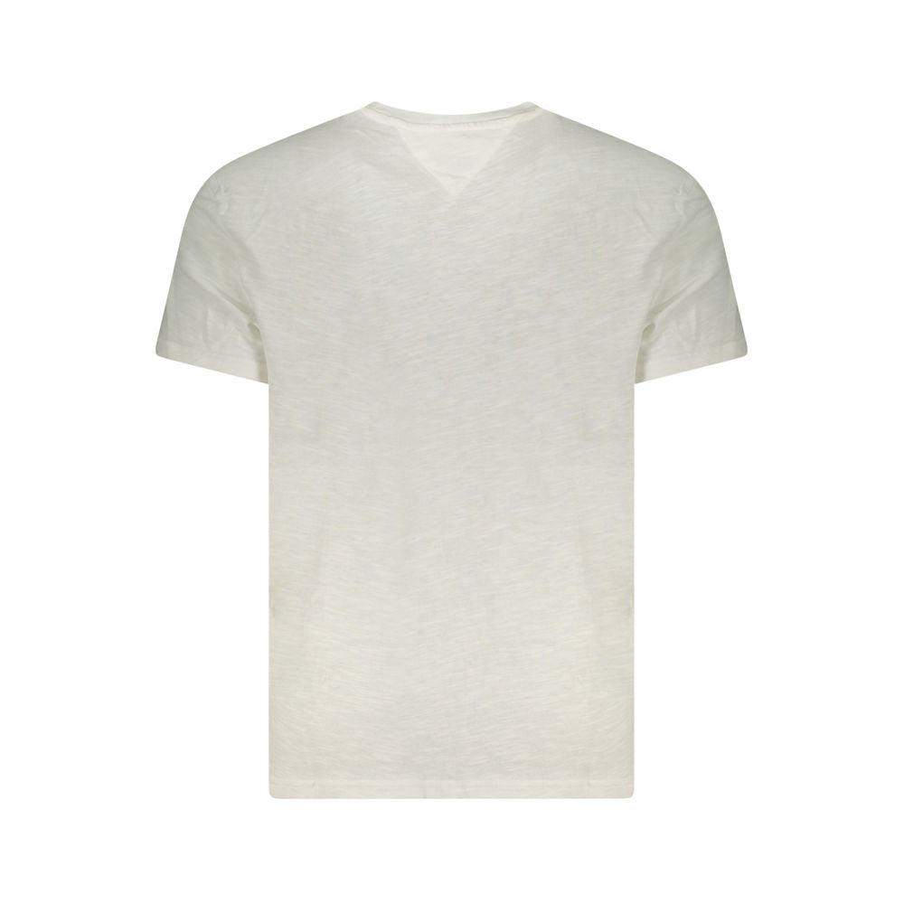 Tommy Hilfiger White Cotton Men T-Shirt Tommy Hilfiger