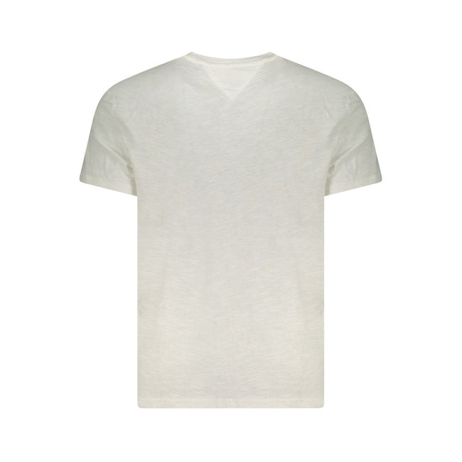 Tommy Hilfiger White Cotton Men T-Shirt Tommy Hilfiger