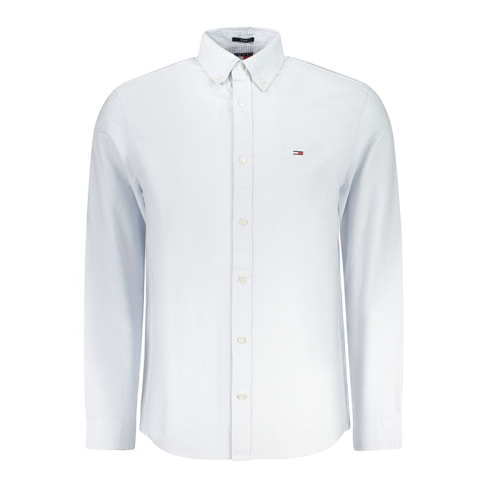 Tommy Hilfiger Blue Cotton Men Shirt Tommy Hilfiger