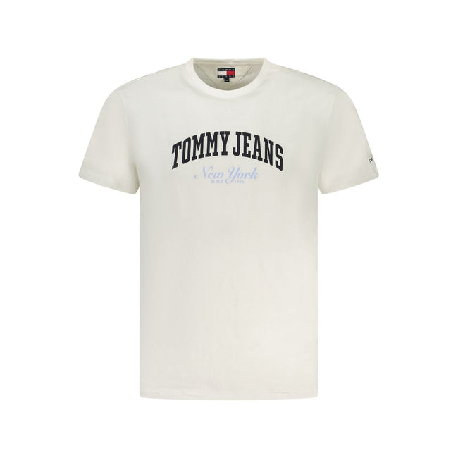Tommy Hilfiger White Cotton Men T-Shirt Tommy Hilfiger