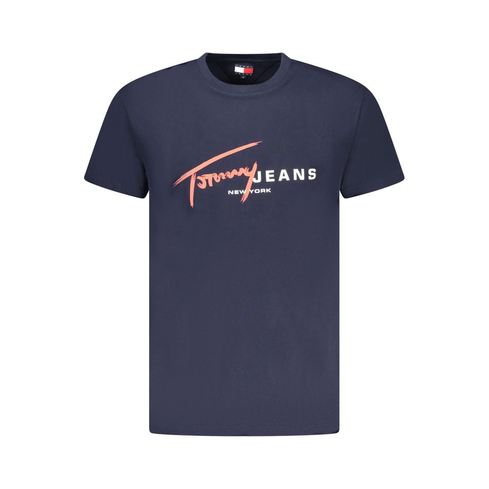 Tommy Hilfiger Blue Cotton Men T-Shirt Tommy Hilfiger