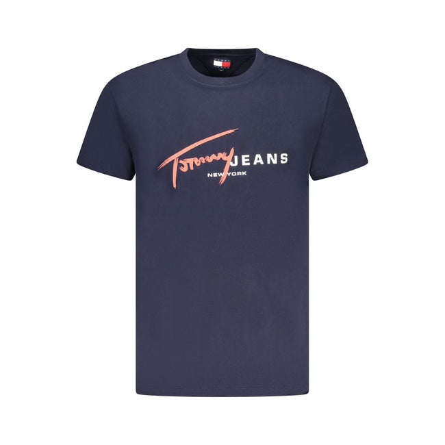 Tommy Hilfiger Blue Cotton Men T-Shirt Tommy Hilfiger