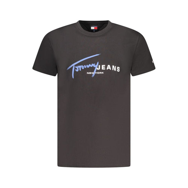 Tommy Hilfiger Black Cotton Men T-Shirt Tommy Hilfiger