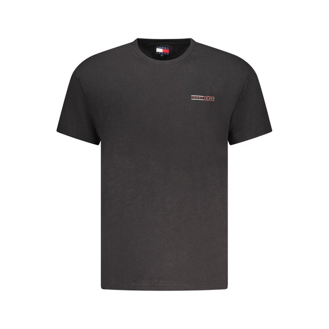 Tommy Hilfiger Black Cotton Men T-Shirt Tommy Hilfiger