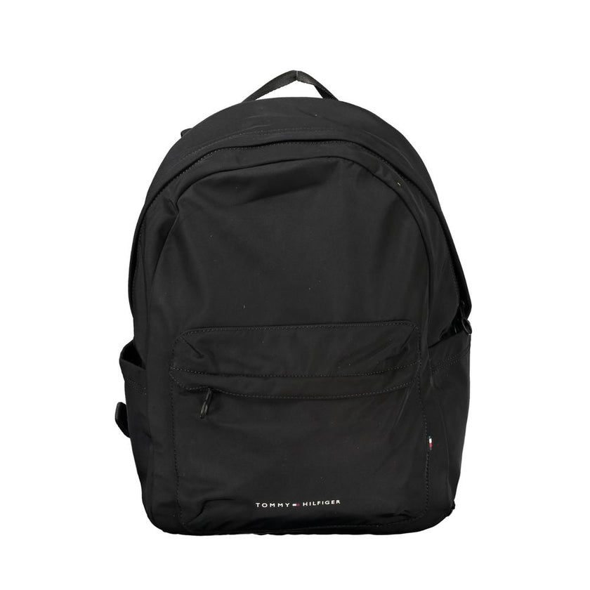 Tommy Hilfiger Black Polyester Men's Backpack Tommy Hilfiger