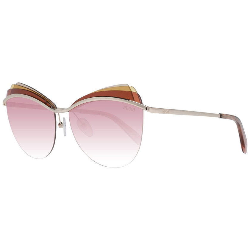 Emilio Pucci Gold Metal & Plastic Sunglasses Emilio Pucci