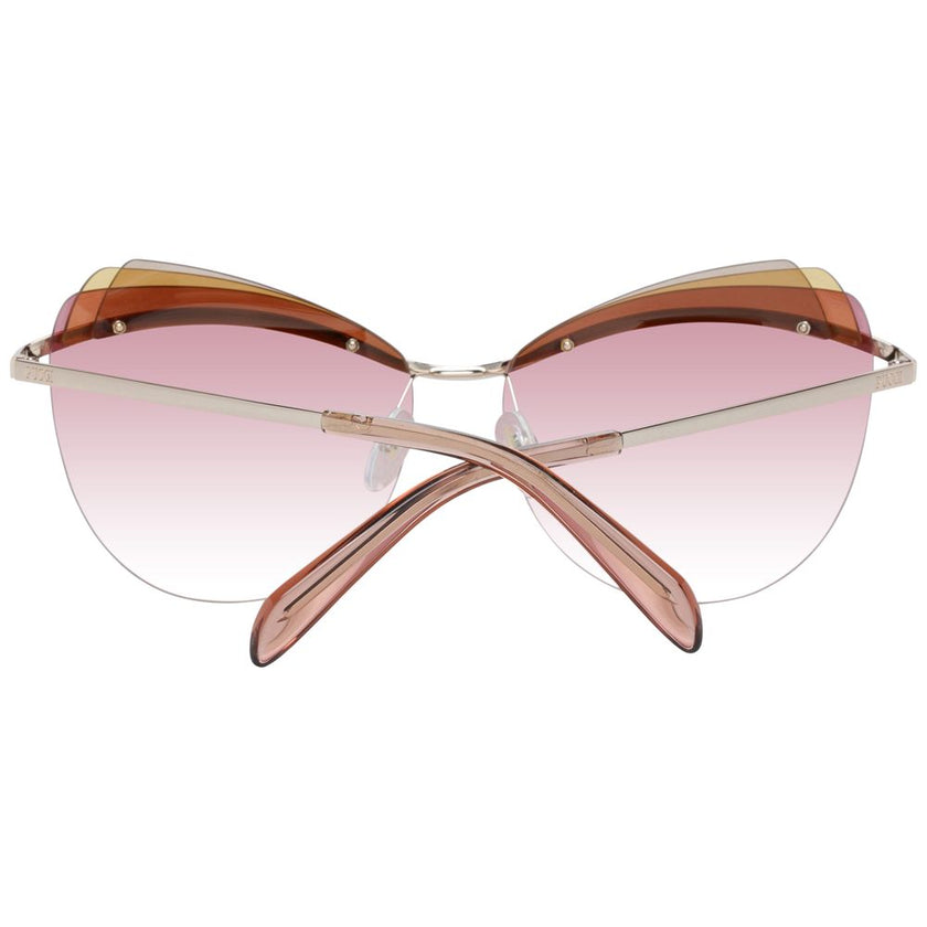 Emilio Pucci Gold Metal & Plastic Sunglasses Emilio Pucci