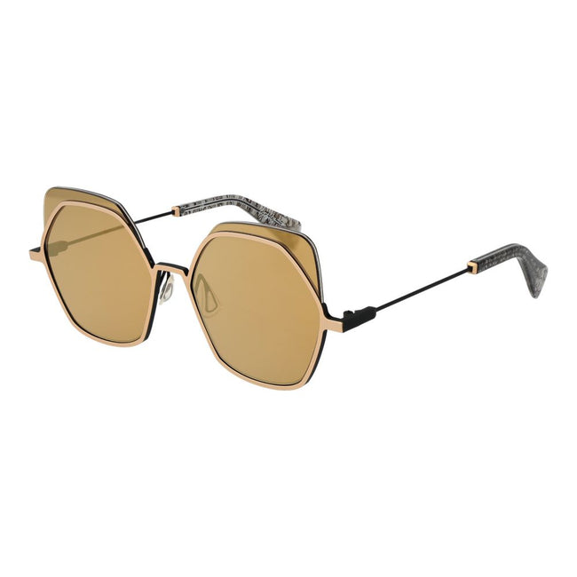 Yohji Yamamoto Gold Unisex Sunglass Yohji Yamamoto