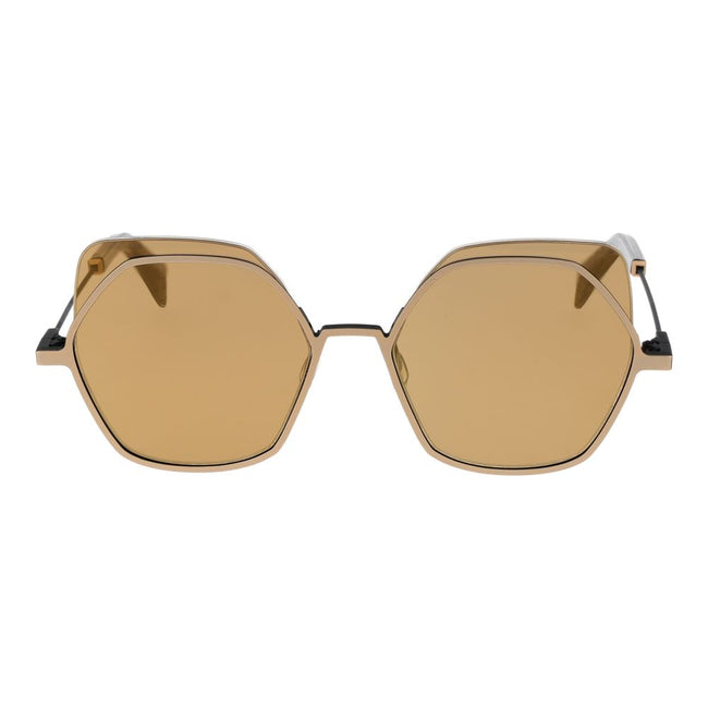 Yohji Yamamoto Gold Unisex Sunglass Yohji Yamamoto